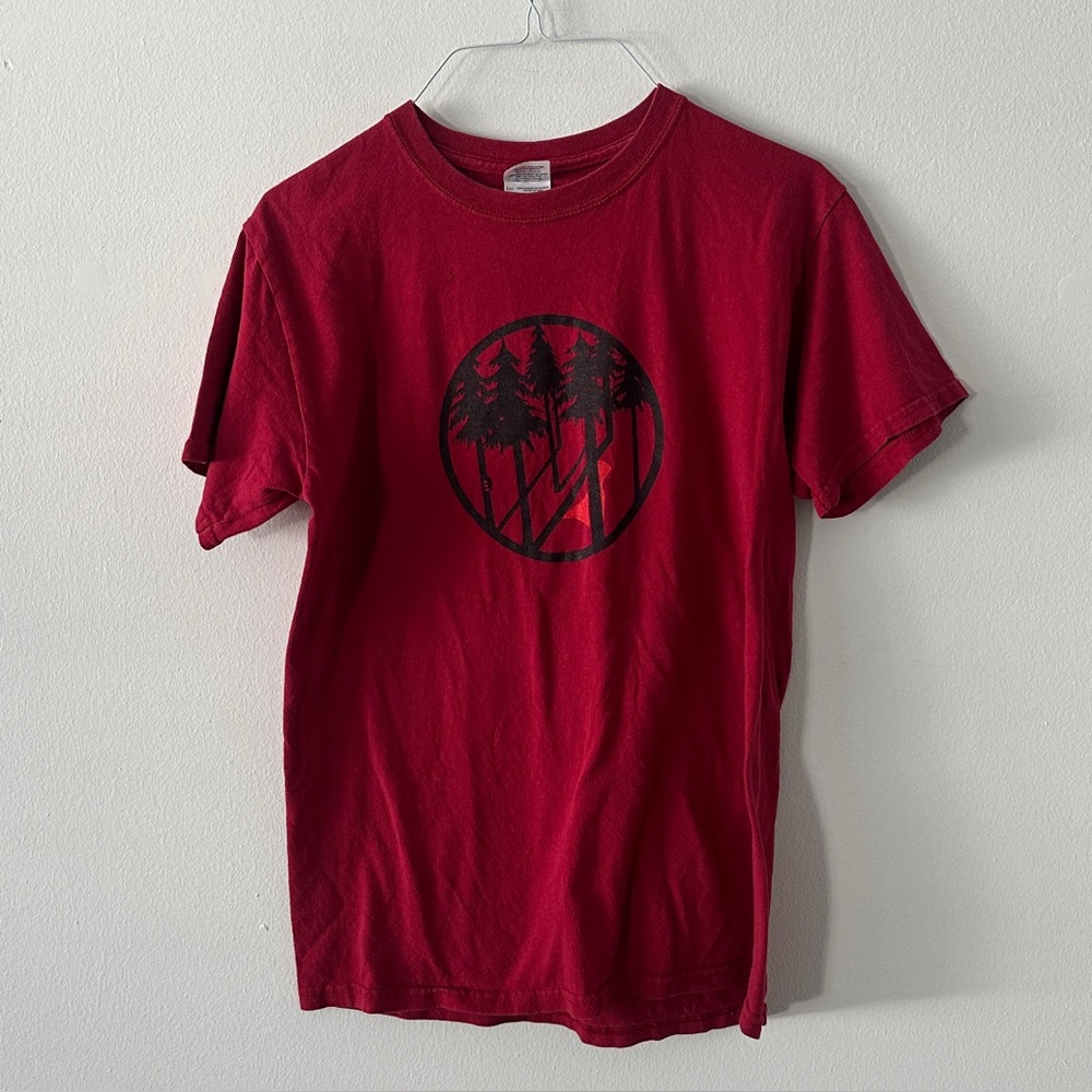 Gildan Heavy Cotton Red T-Shirt Size Small